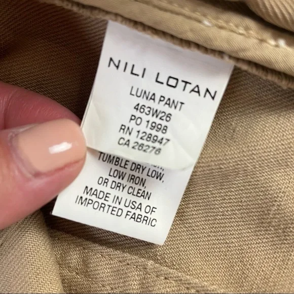 🐪BNWT Nili Lotan Luna Pants in Desert Sand size 0